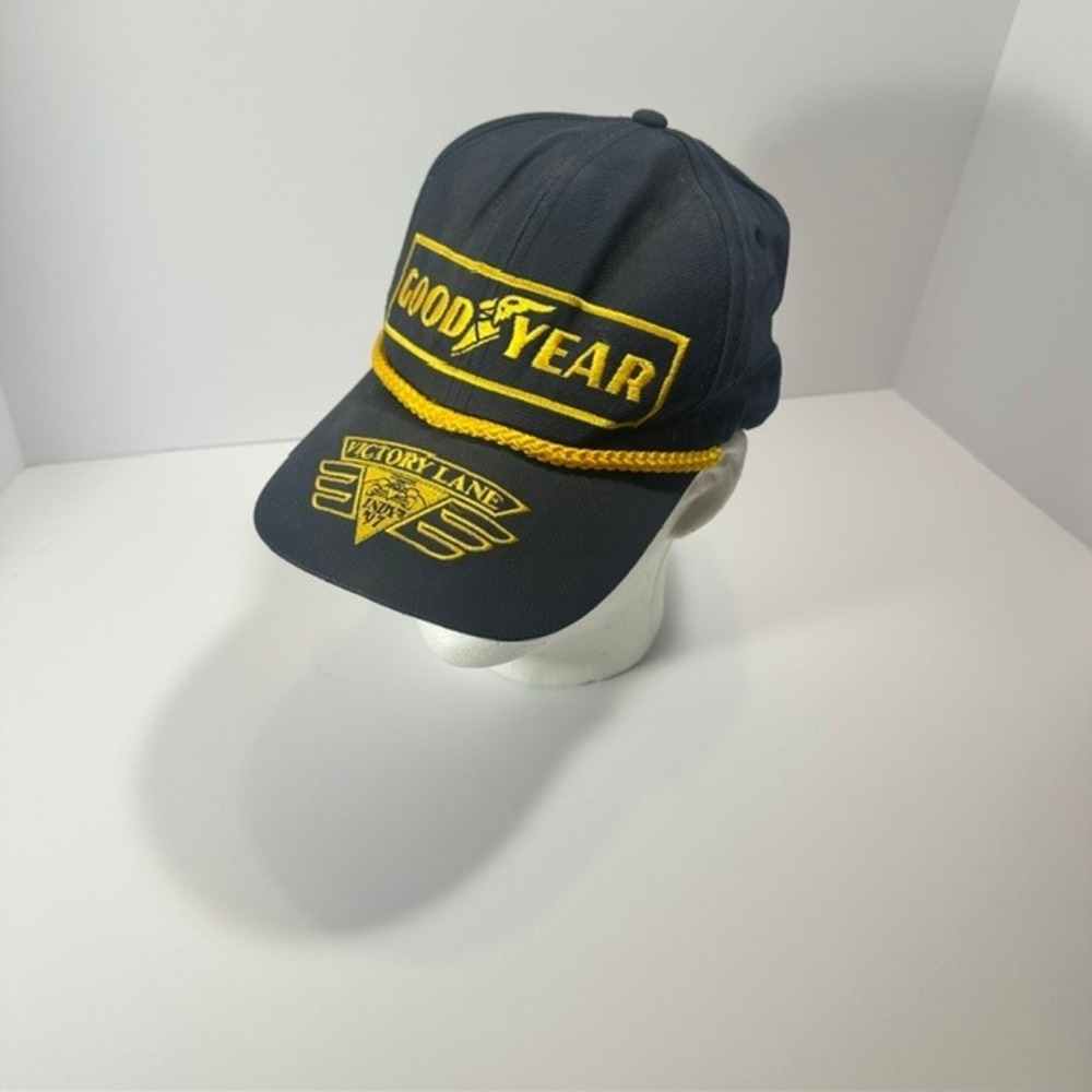 1997 Goodyear Victory Lane Racing Hat Navy Blue Snapback Swingster Indy 500 Cap